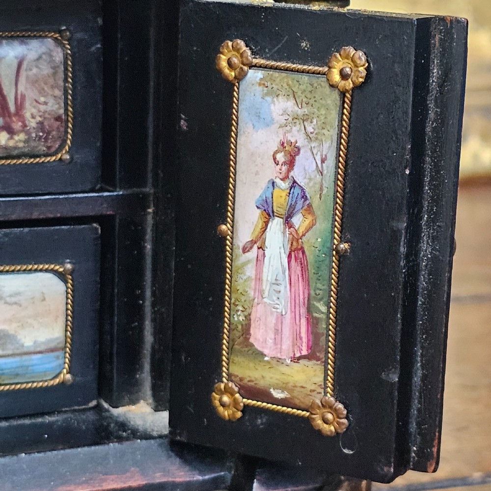 19th cent. Austrian / Viennese enamel jewellery casket chest View XII