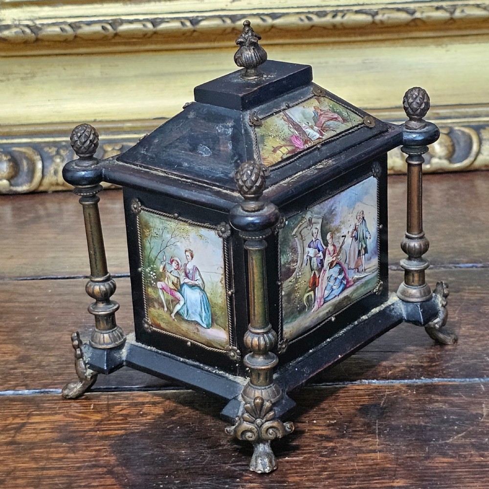 19th cent. Austrian / Viennese enamel jewellery casket chest View XIX