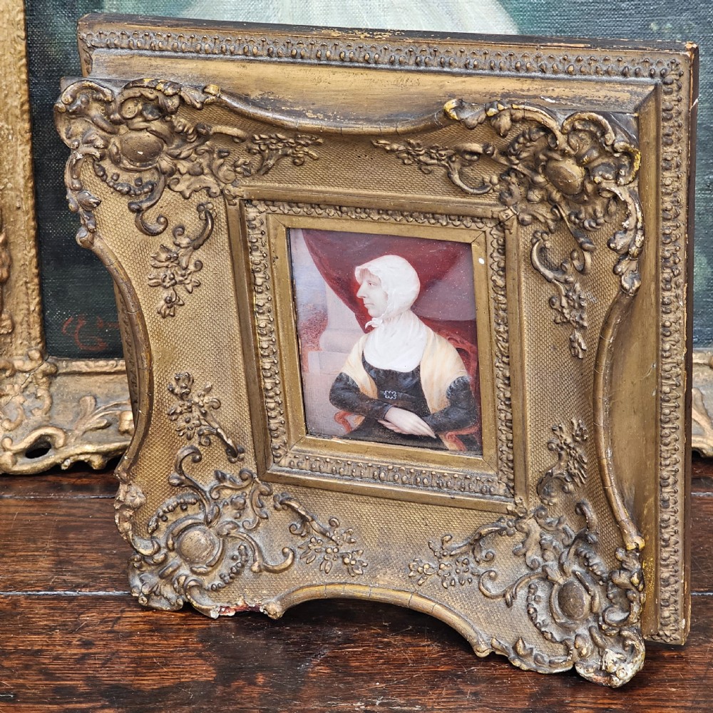 Superb Quality Painted Portrait Miniature on Card by Jeremiah Steele c1804