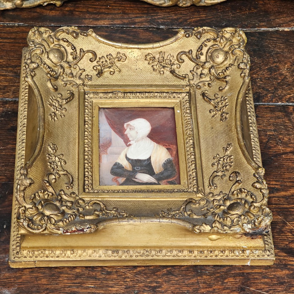 Superb Quality Painted Portrait Miniature on Card by Jeremiah Steele c1804 View III