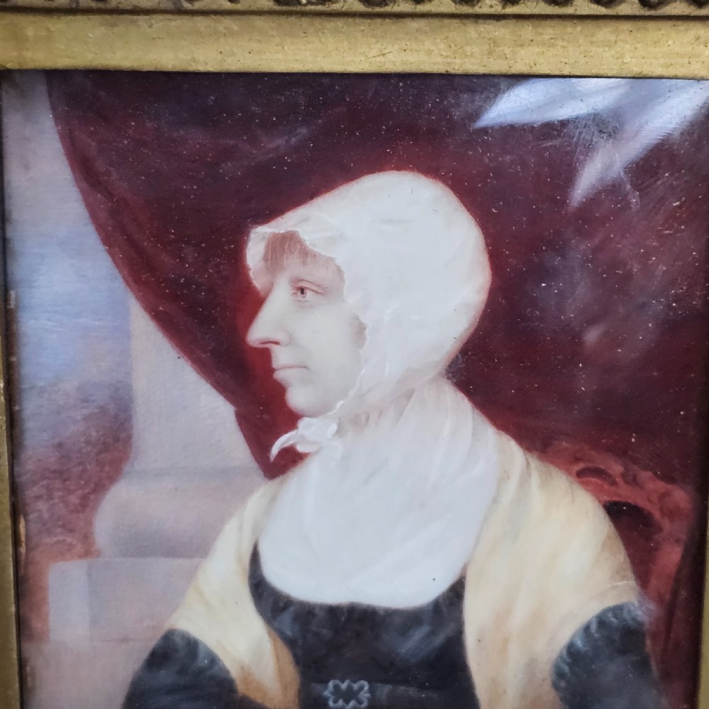 Superb Quality Painted Portrait Miniature on Card by Jeremiah Steele c1804 View IV