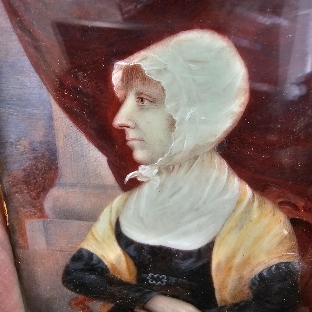 Superb Quality Painted Portrait Miniature on Card by Jeremiah Steele c1804 View V