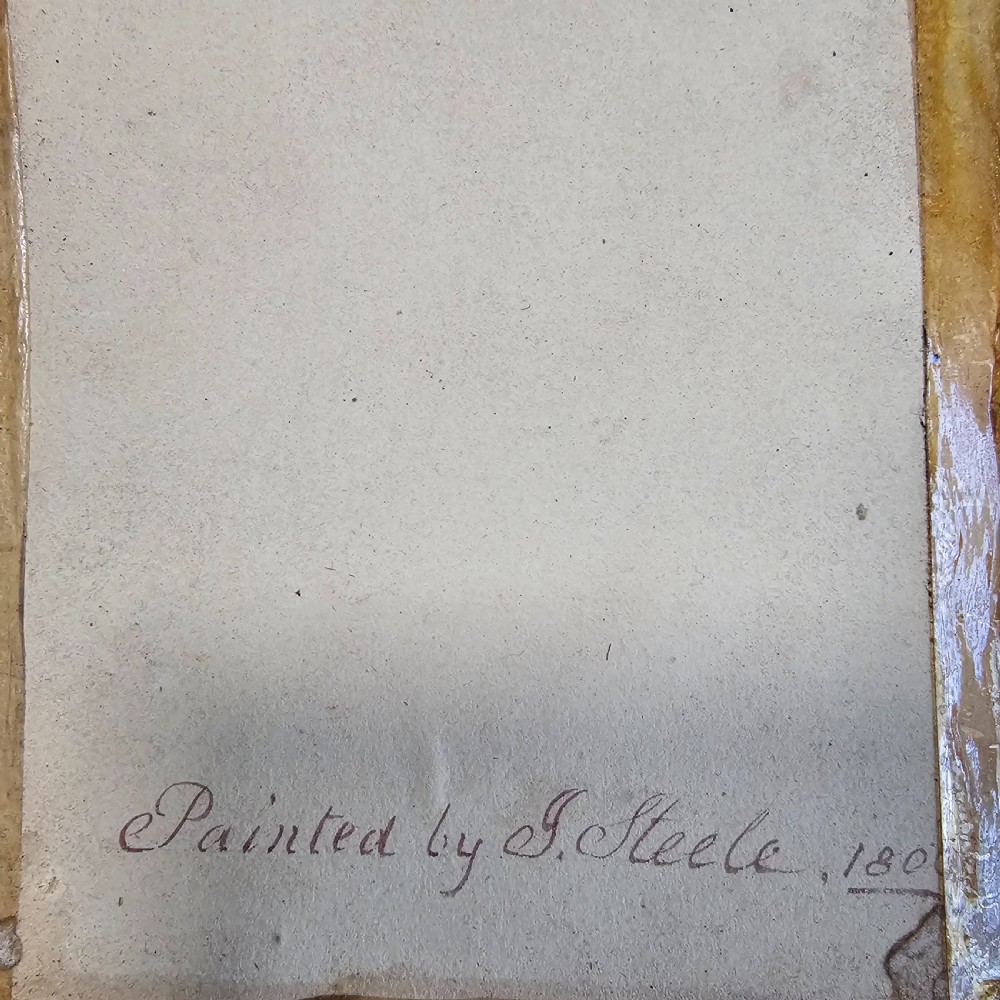 Superb Quality Painted Portrait Miniature on Card by Jeremiah Steele c1804 View VI