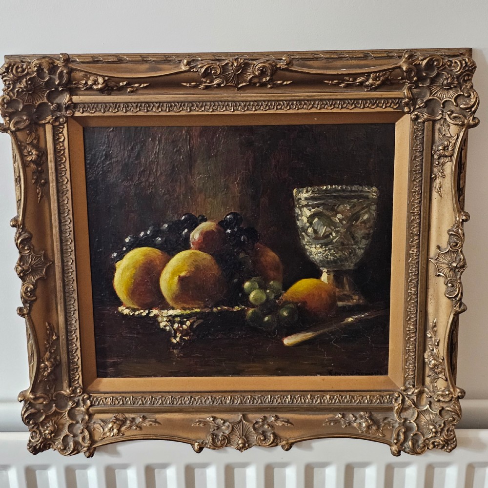Edward Roworth (South African 1880 - 1964) Still lIfe Oil on Canvas View VI