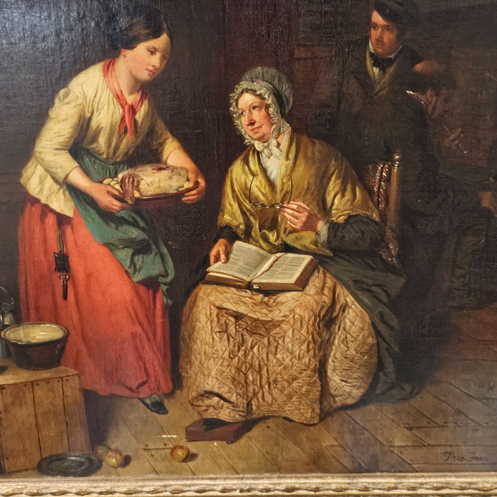 Beautiful Oil Painting on Canvas Signed 'Thos Faed' View II