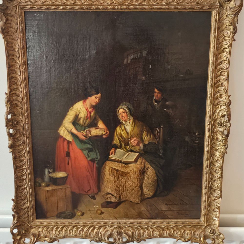 Beautiful Oil Painting on Canvas Signed 'Thos Faed' View IV