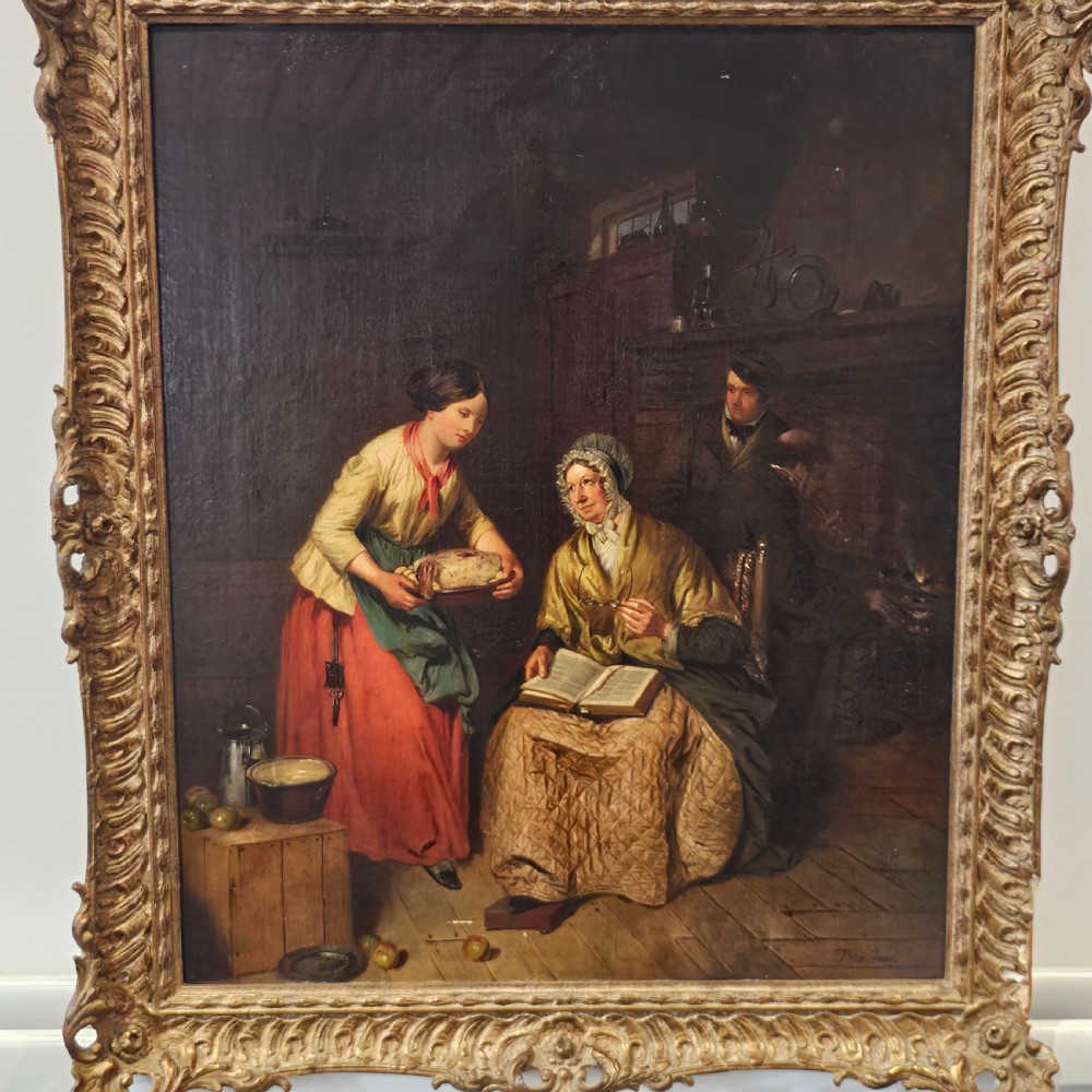 Beautiful Oil Painting on Canvas Signed 'Thos Faed' View VIII