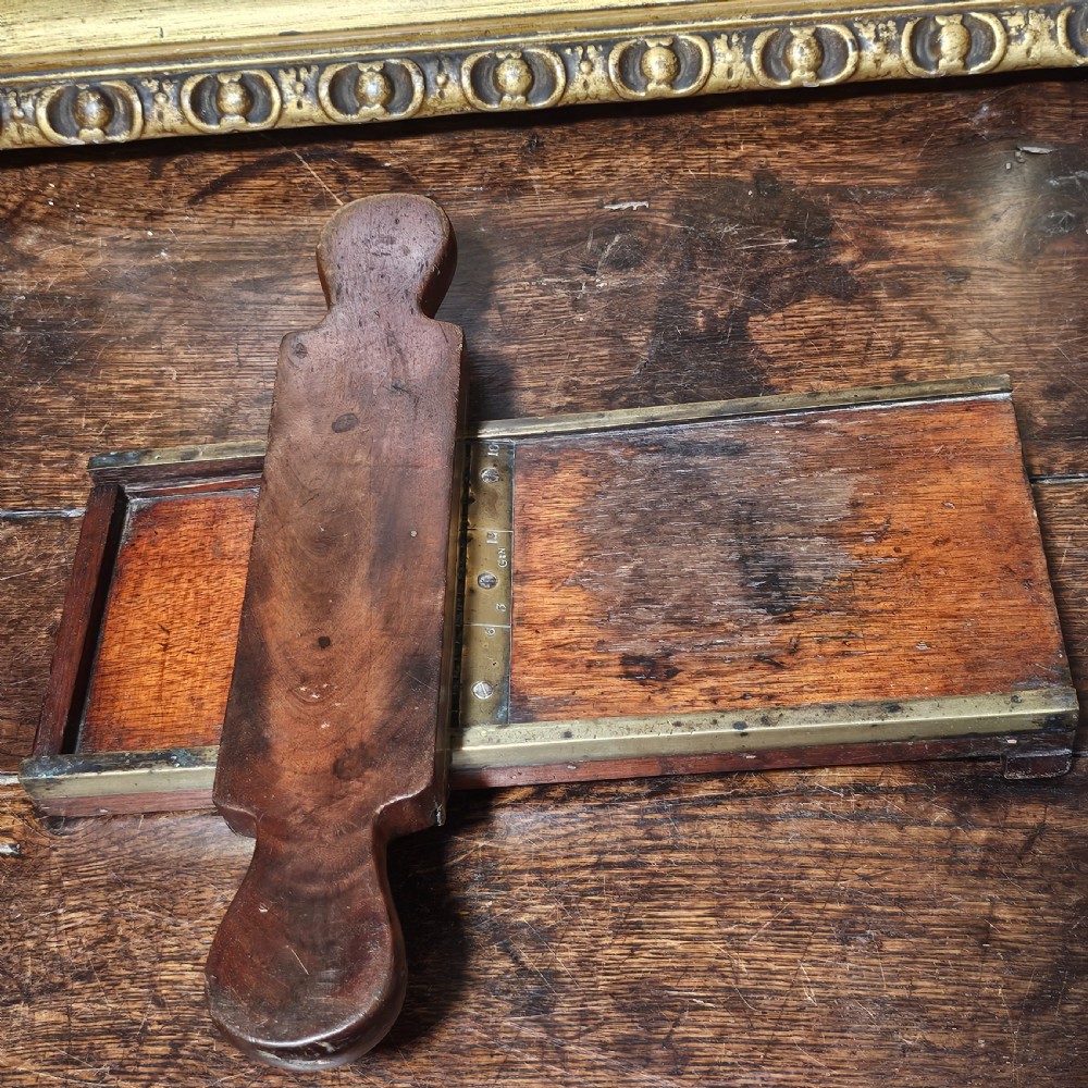Antique Victorian Apothecary Chemist Pill Roller Board in Wood and Brass View II