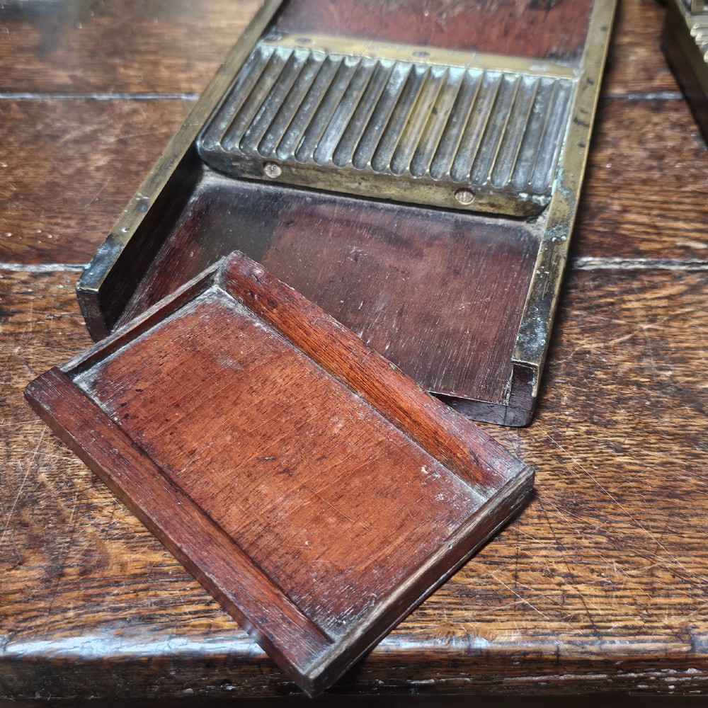 Antique Victorian Apothecary Chemist Pill Roller Board in Wood and Brass View III