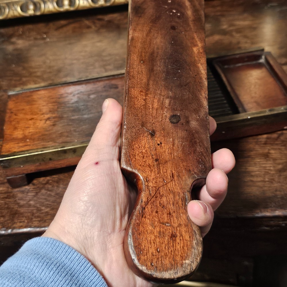 Antique Victorian Apothecary Chemist Pill Roller Board in Wood and Brass View IV