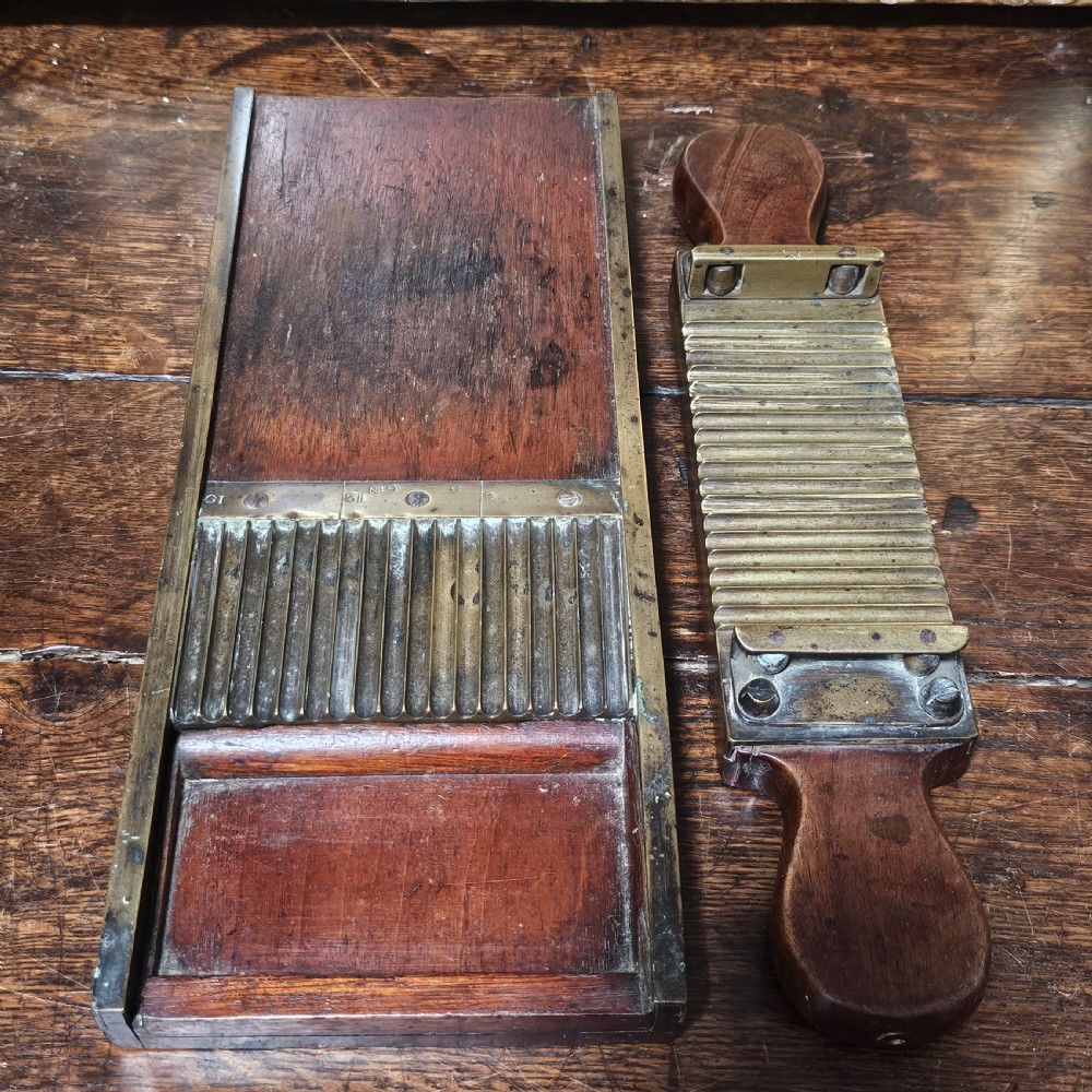 Antique Victorian Apothecary Chemist Pill Roller Board in Wood and Brass View XI
