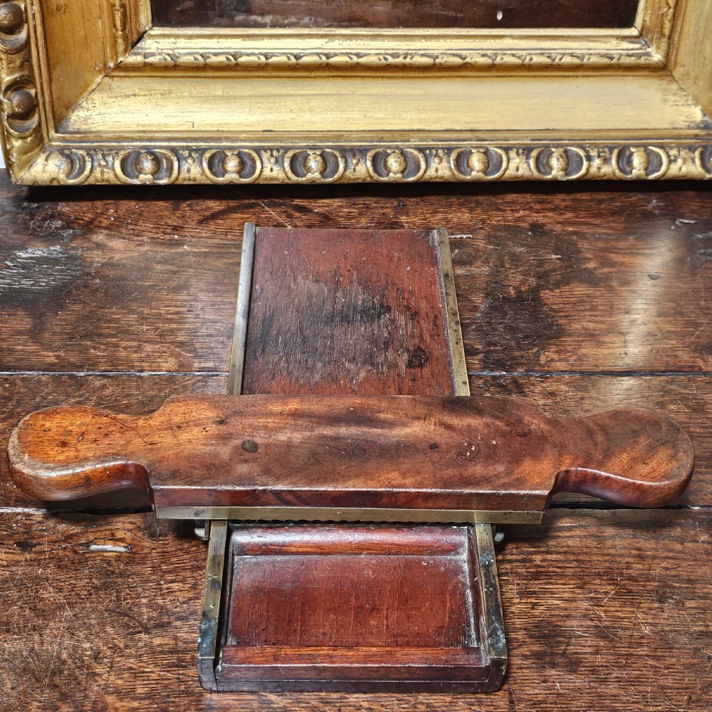Antique Victorian Apothecary Chemist Pill Roller Board in Wood and Brass View XIII
