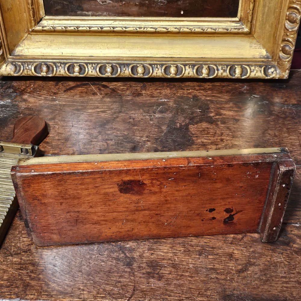 Antique Victorian Apothecary Chemist Pill Roller Board in Wood and Brass View XVII