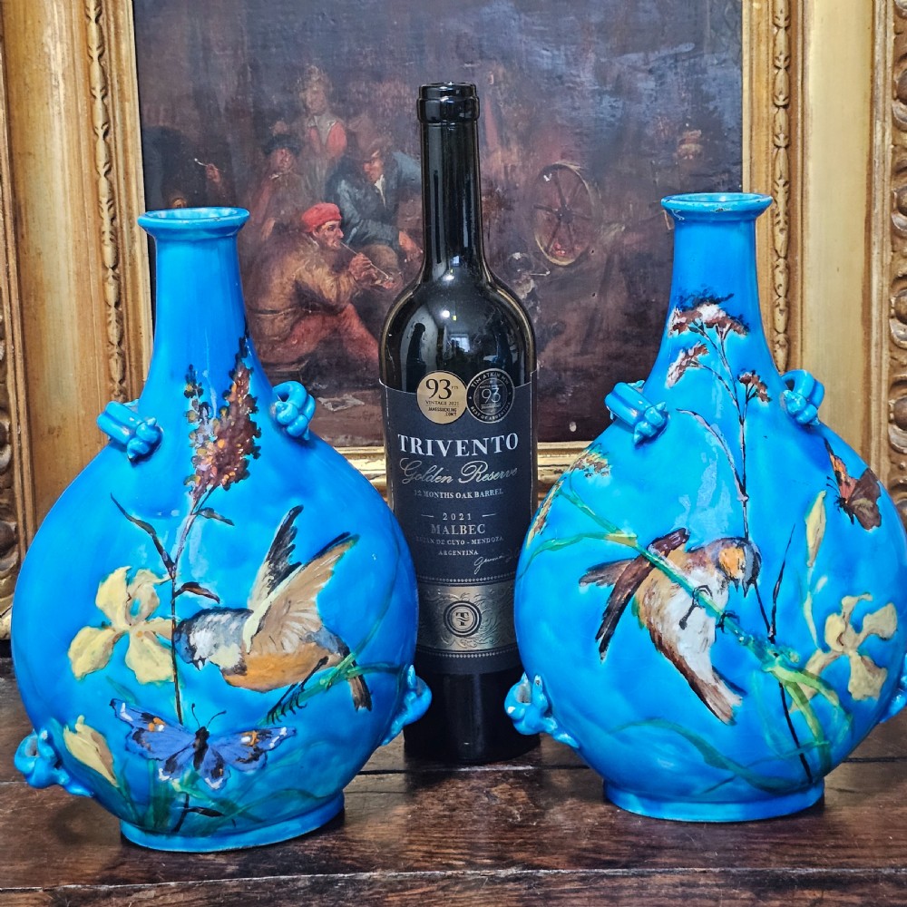 Stunning Pr Clement Massier Vallauris Moon Vases View XVIII