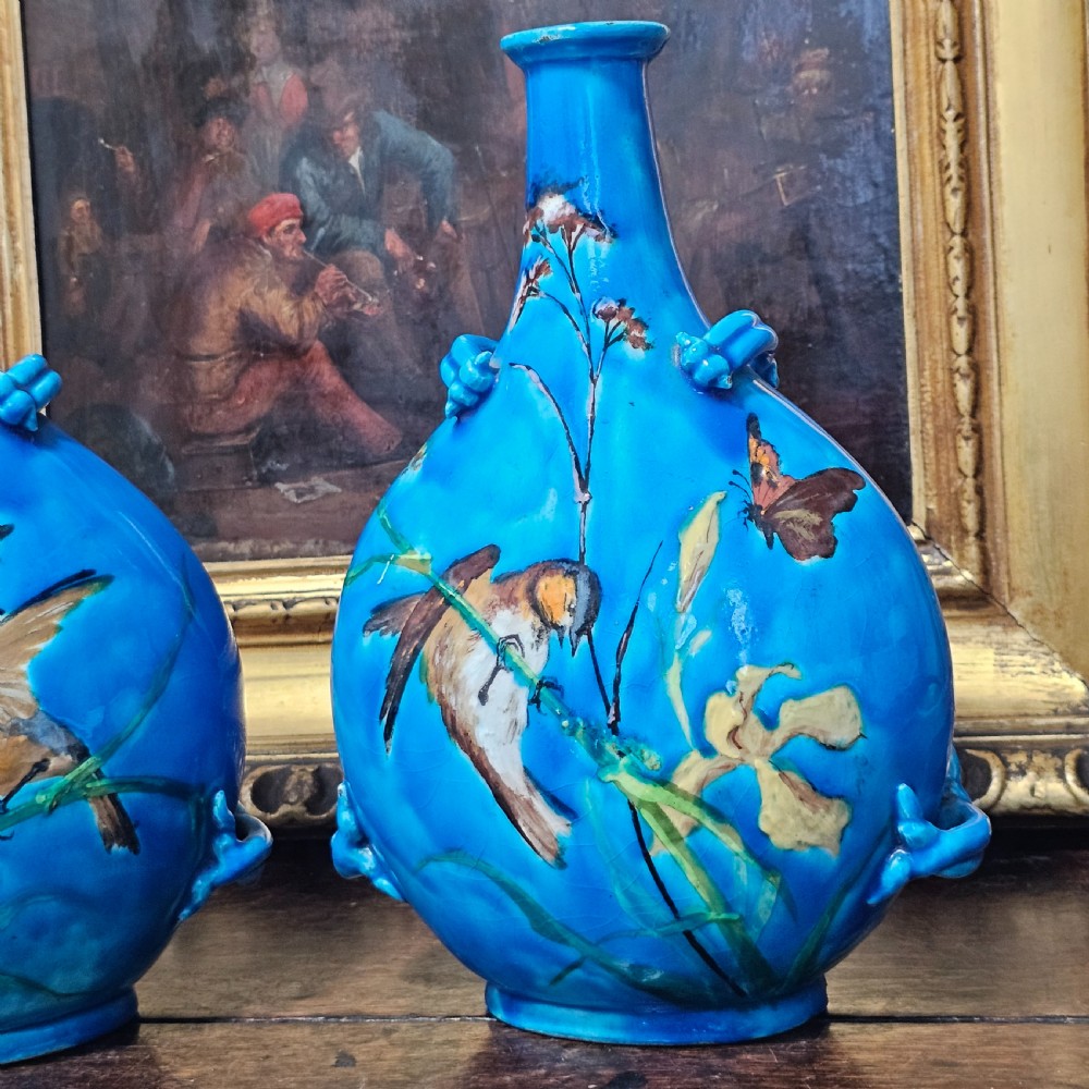 Stunning Pr Clement Massier Vallauris Moon Vases View IX