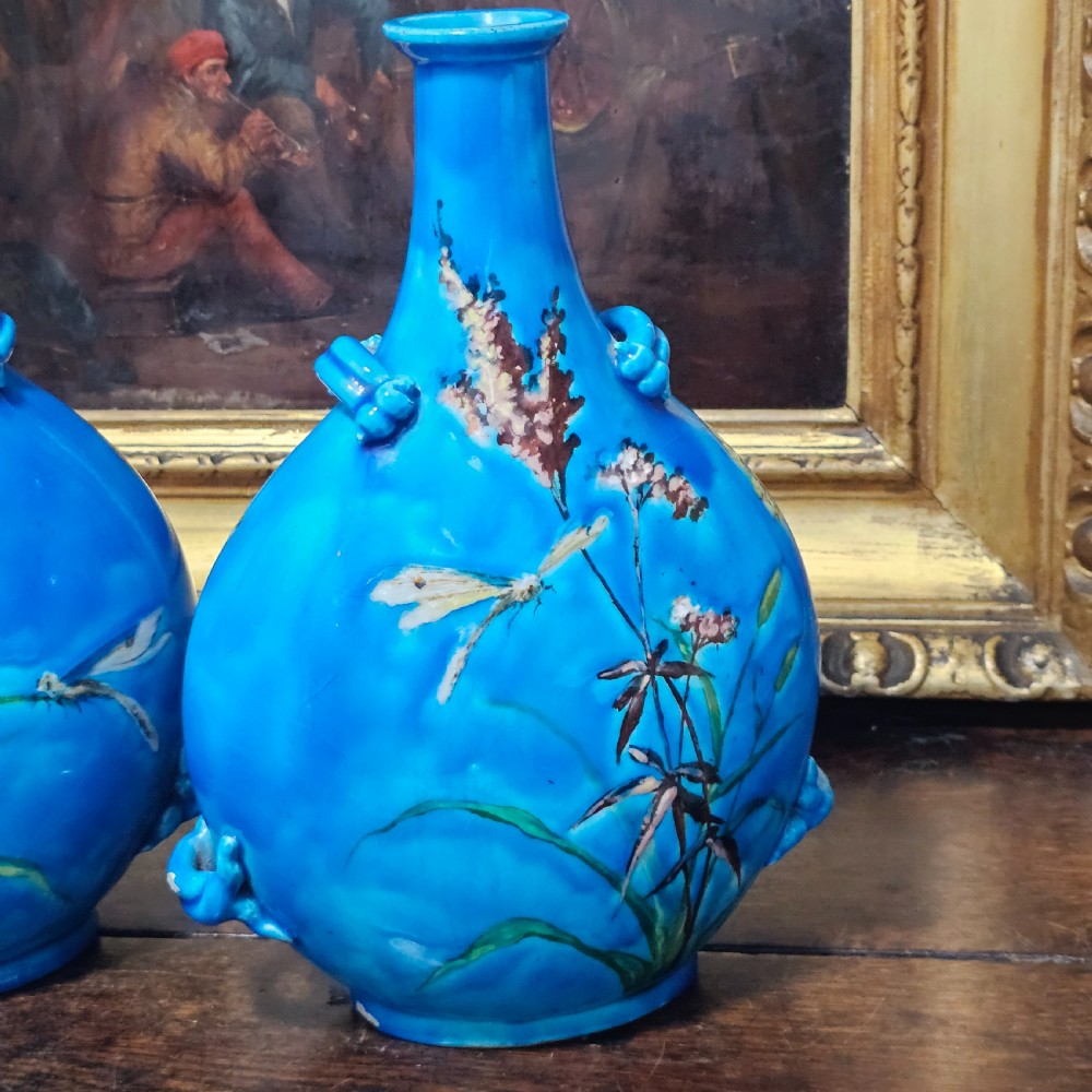 Stunning Pr Clement Massier Vallauris Moon Vases View XII