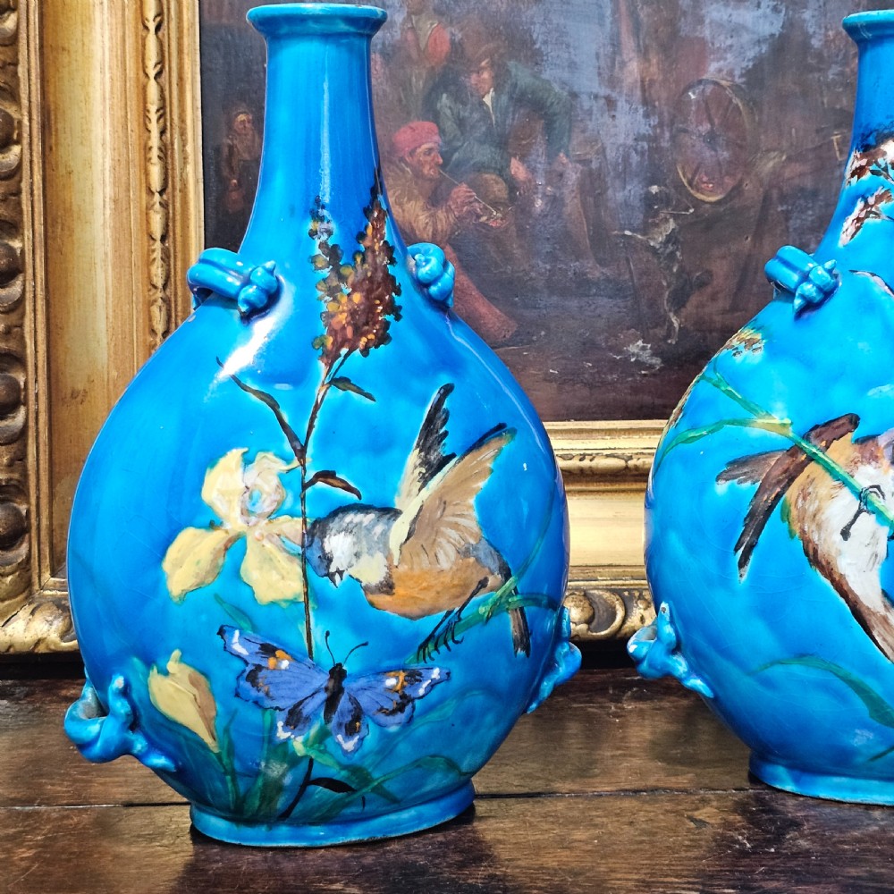 Stunning Pr Clement Massier Vallauris Moon Vases View XVI