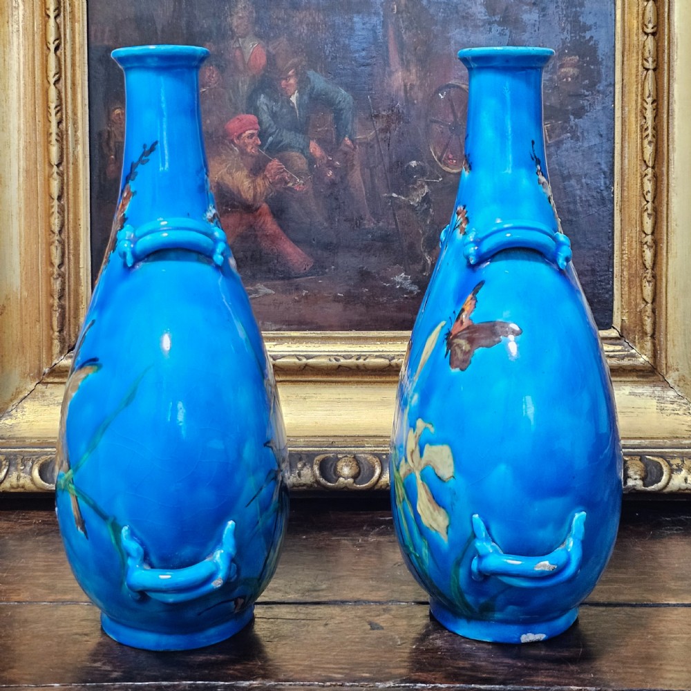 Stunning Pr Clement Massier Vallauris Moon Vases View XVII