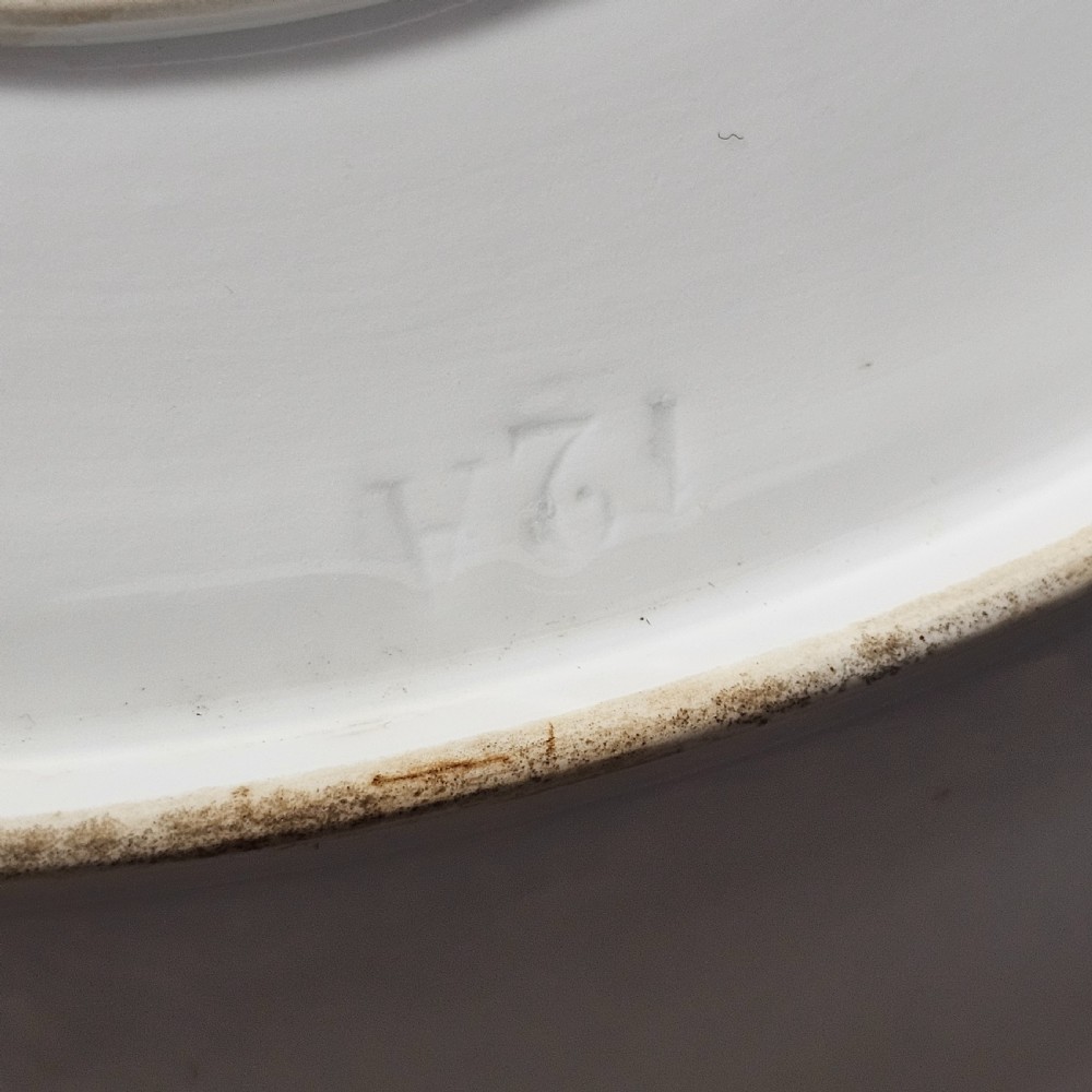 Exquisite Oval Platter Painted by Celia Thaxter and Dated 1877 View III