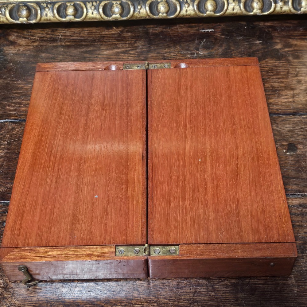 Late Victorian/Edwardian Mahogany And Ivory Travelling Chess Set View XI