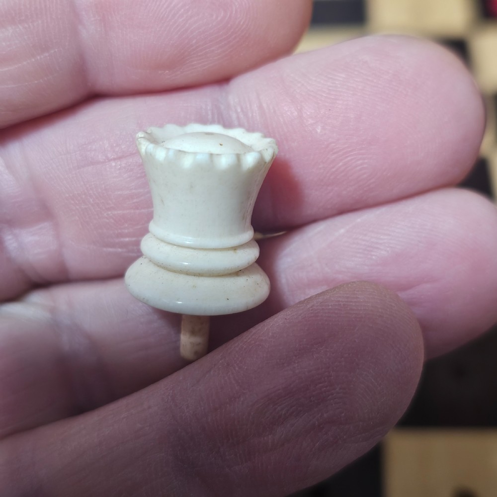 Late Victorian/Edwardian Mahogany And Ivory Travelling Chess Set View XXIII