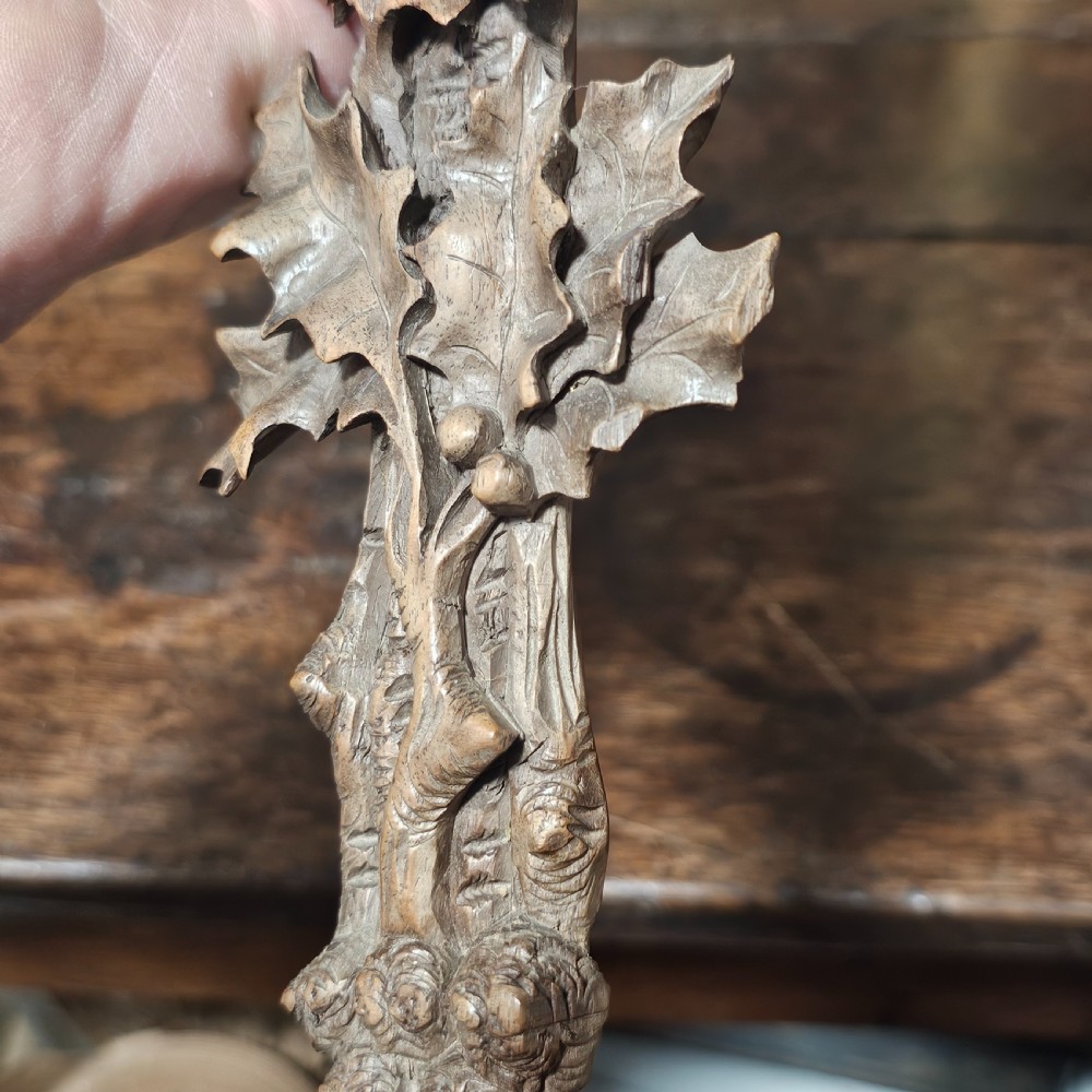 Incredible Quality Black Forest Carved Wooden Crucifix c1900 View XI