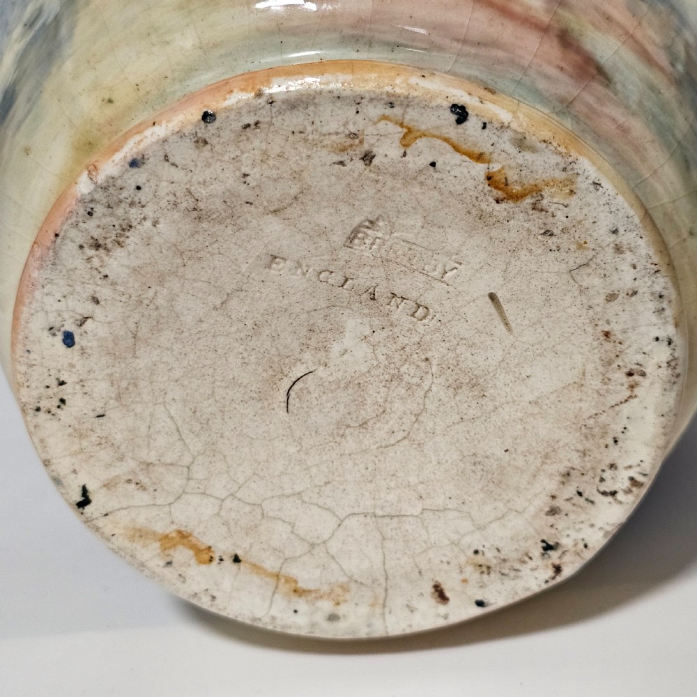 Exceptional Rare Large Bretby Art Pottery Impasto Floral Vase c1895 - Signed 'Trivett' View X