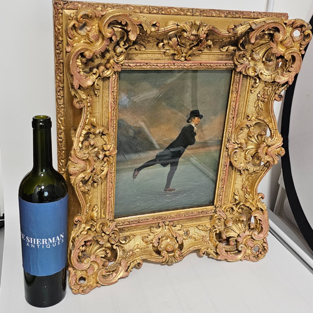 Antique Oil Painting The Skating Minister in the style of Henry Raeburn View II