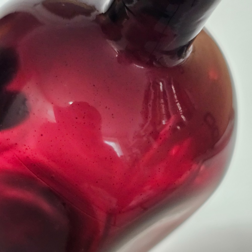 Fine Quality Early 19thc Purple Glass Bottle Gin? View XIX