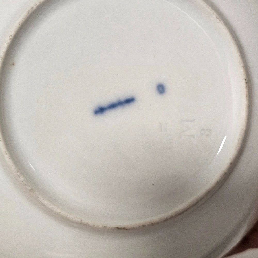 Antique Berlin Painted Pr Porcelain Cups & Saucers plus Bowl 5 x pcs View VI