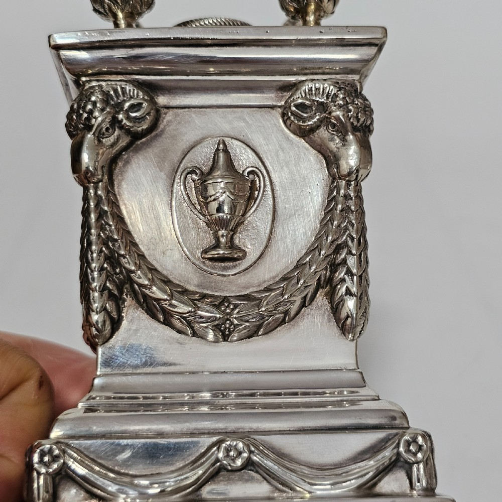 Impressive Large Victorian Silver Plated Table Desk Lighter Richard Hodd and Son View IV