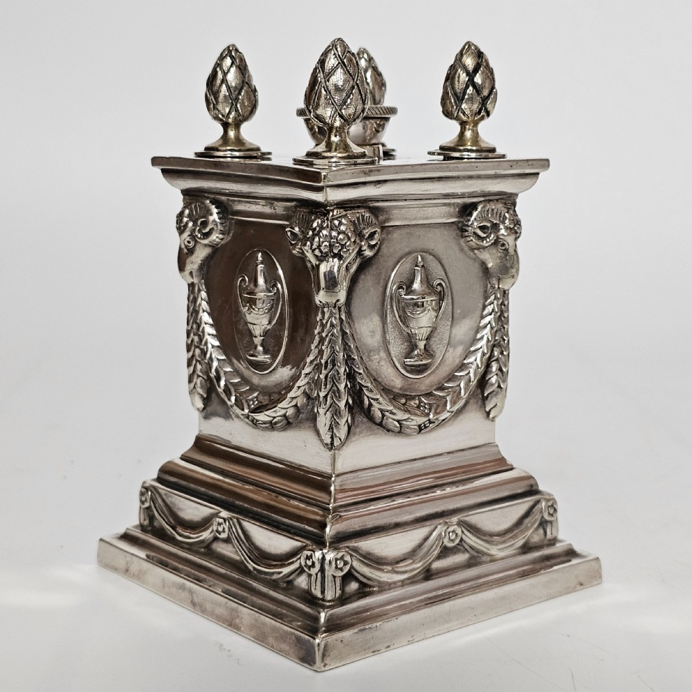 Impressive Large Victorian Silver Plated Table Desk Lighter Richard Hodd and Son View X