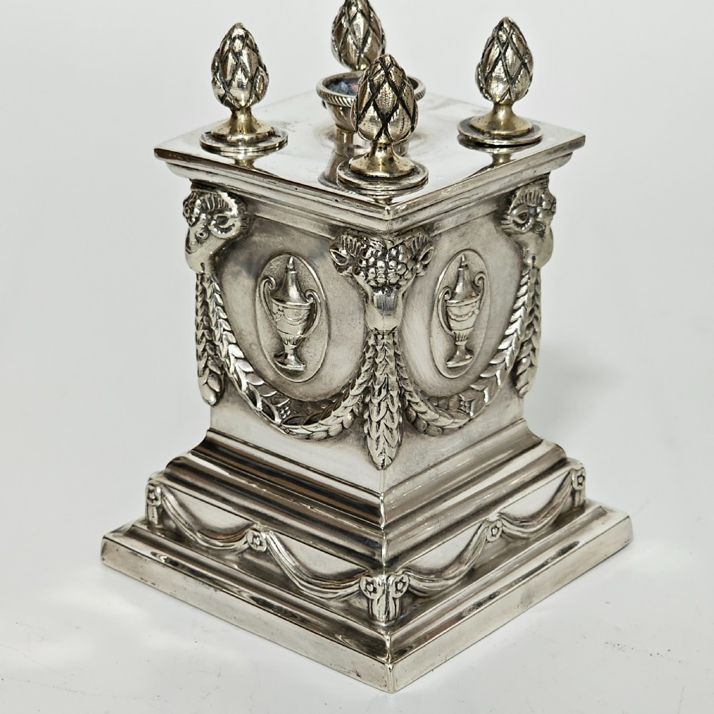 Impressive Large Victorian Silver Plated Table Desk Lighter Richard Hodd and Son View XV