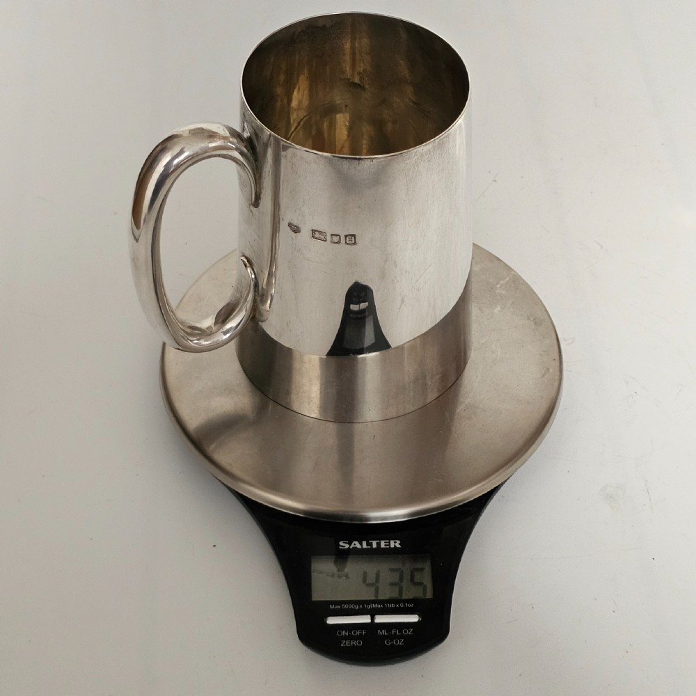 Large Solid Silver Tankard by Goldsmiths and Silversmiths Company 435g View VII
