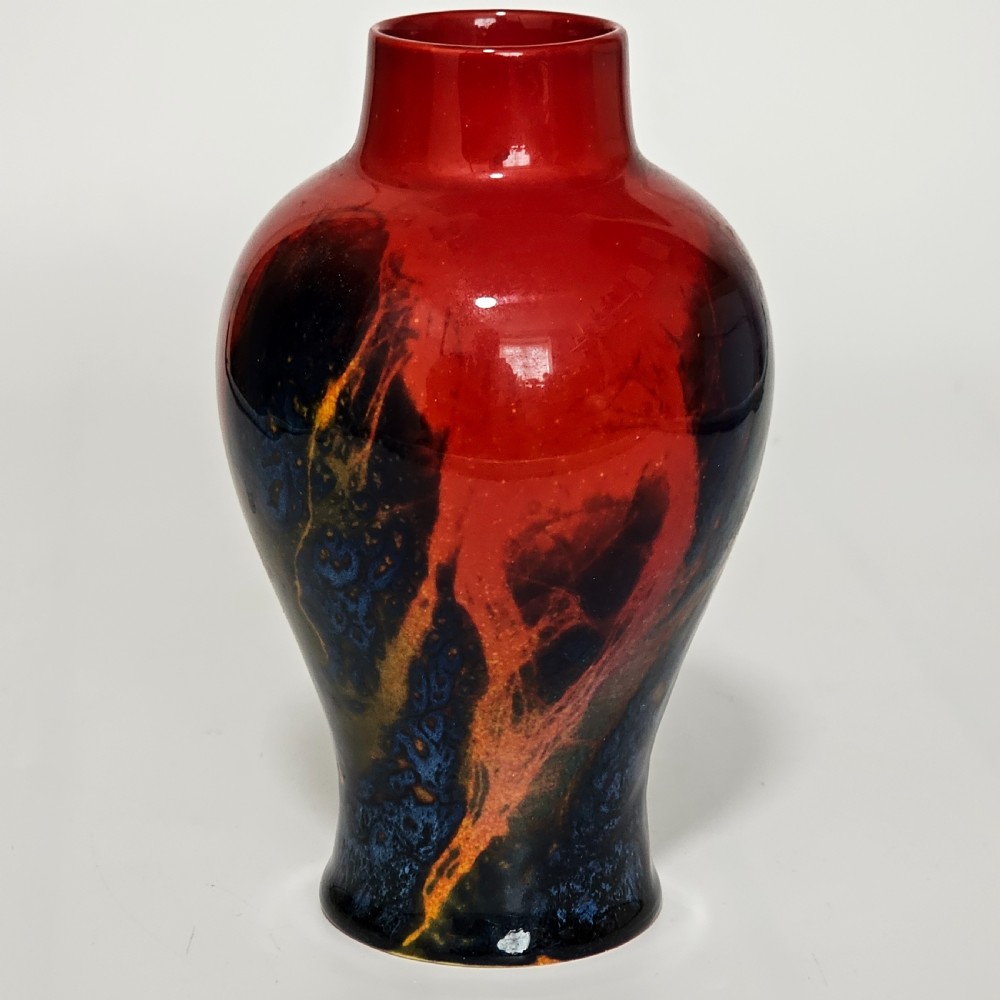 Royal Doulton England Sung Flambe Ware Vase Signed FM (Fred Moore)
