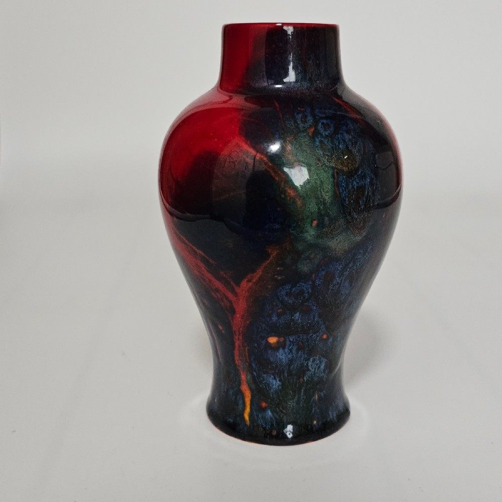 Royal Doulton England Sung Flambe Ware Vase Signed FM (Fred Moore) View III