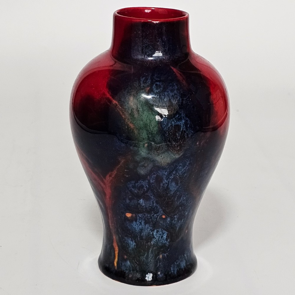 Royal Doulton England Sung Flambe Ware Vase Signed FM (Fred Moore) View X