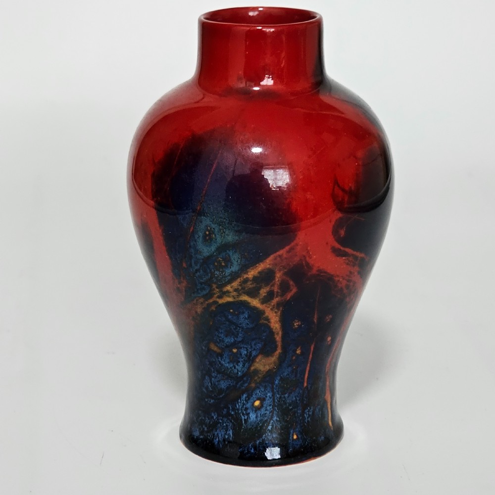 Royal Doulton England Sung Flambe Ware Vase Signed FM (Fred Moore) View XI