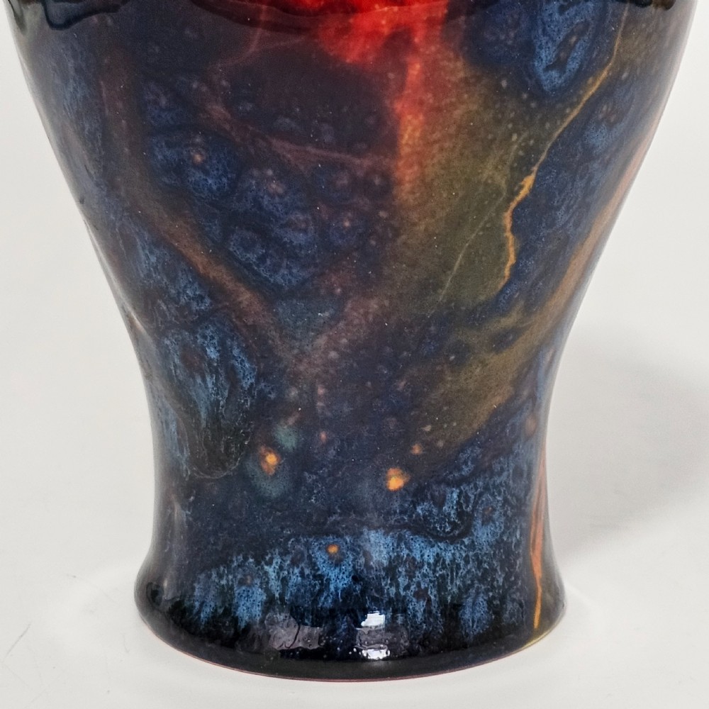 Royal Doulton England Sung Flambe Ware Vase Signed FM (Fred Moore) View XIII