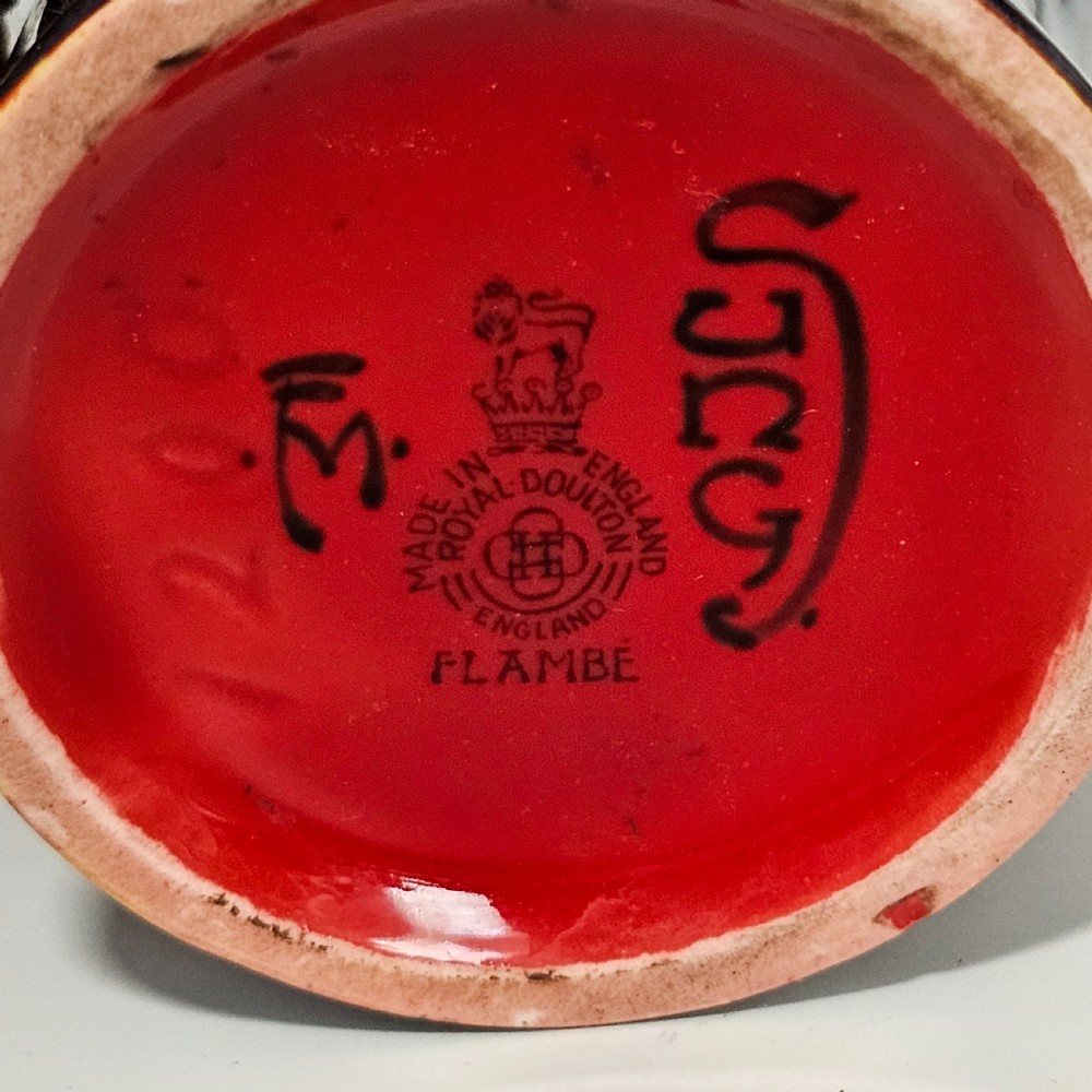 Royal Doulton England Sung Flambe Ware Vase Signed FM (Fred Moore) View XIV