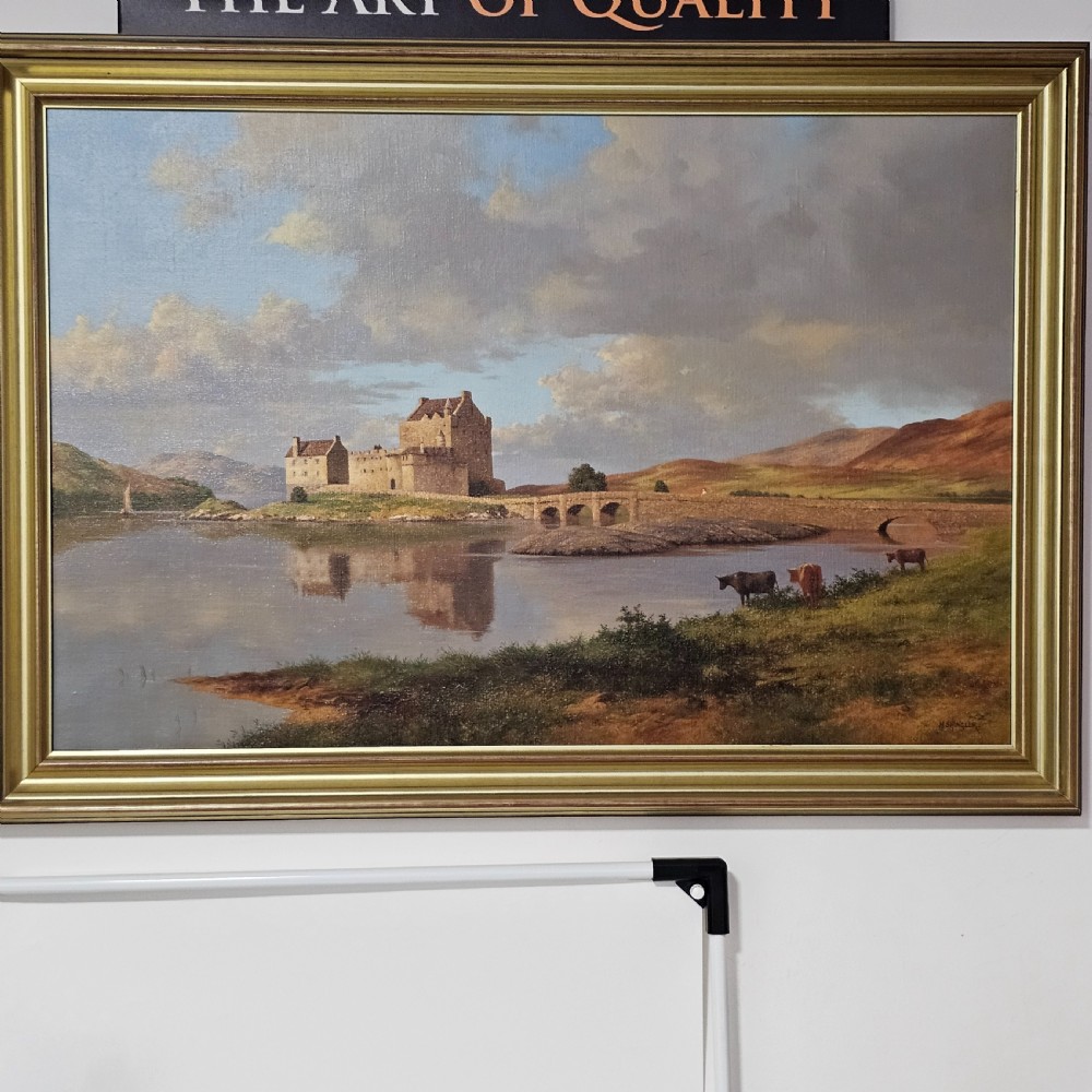 Lge Vintage Mid 20thc Oil Painting on Canvas by Fine Artist Howard Shingler 86cm x 60cm