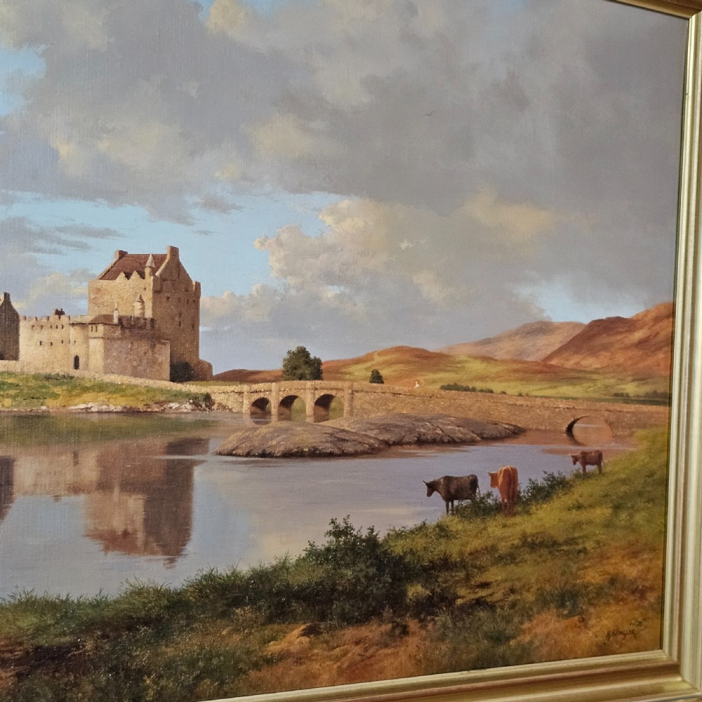 Lge Vintage Mid 20thc Oil Painting on Canvas by Fine Artist Howard Shingler 86cm x 60cm View III