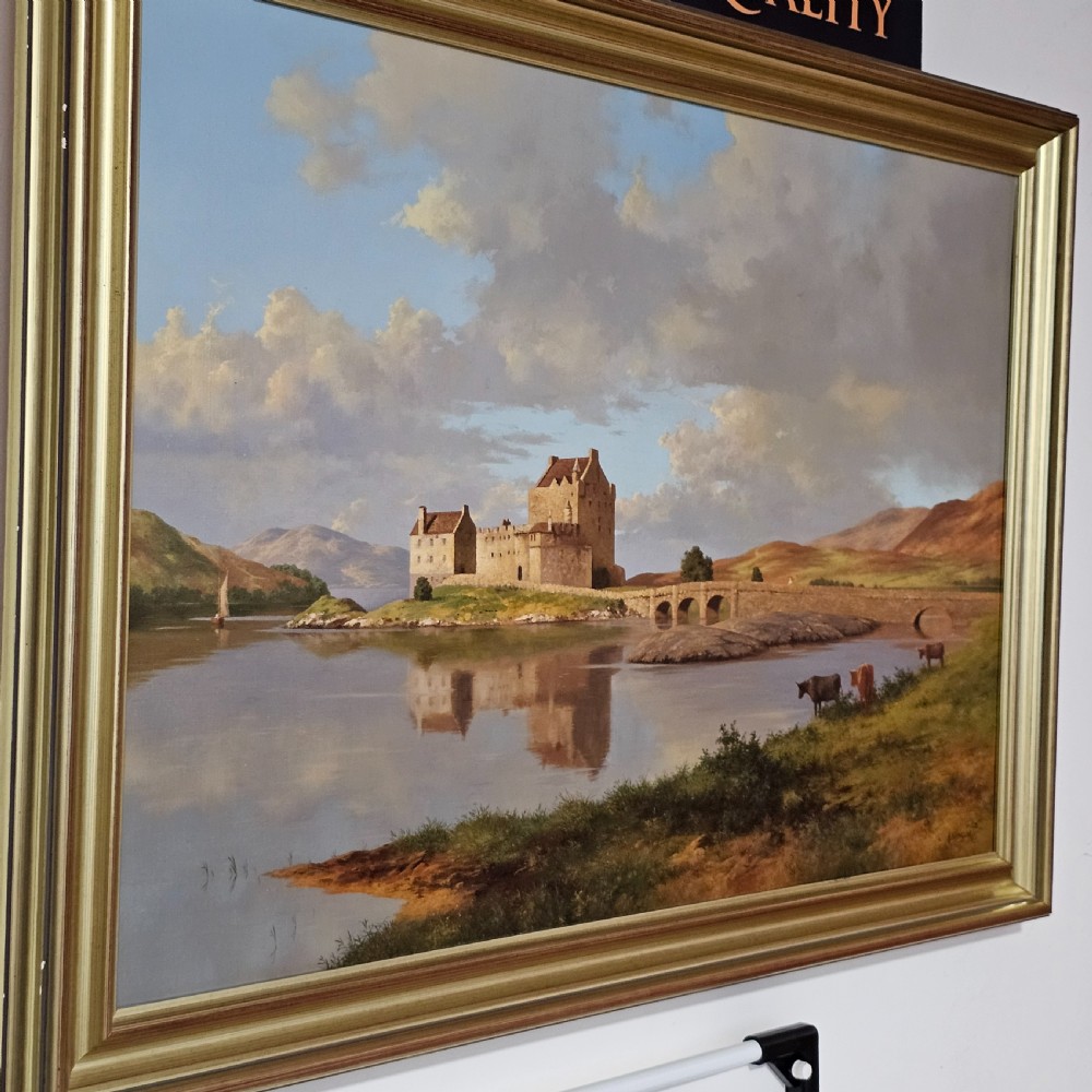 Lge Vintage Mid 20thc Oil Painting on Canvas by Fine Artist Howard Shingler 86cm x 60cm View IV