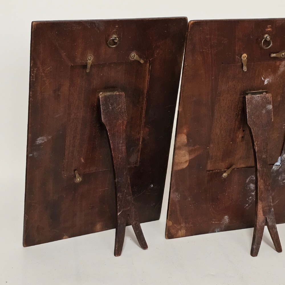 Unusual Late 19thc Pair of French Electrotype Frames 28.5c x 19.5 cm View XIII