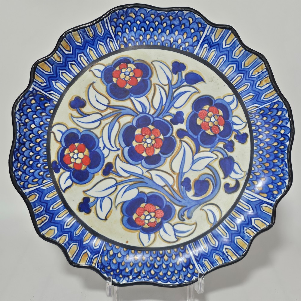 Highly Decorative 1930s Frederick Rhead Charger for Royal Cauldon 37.5 cm
