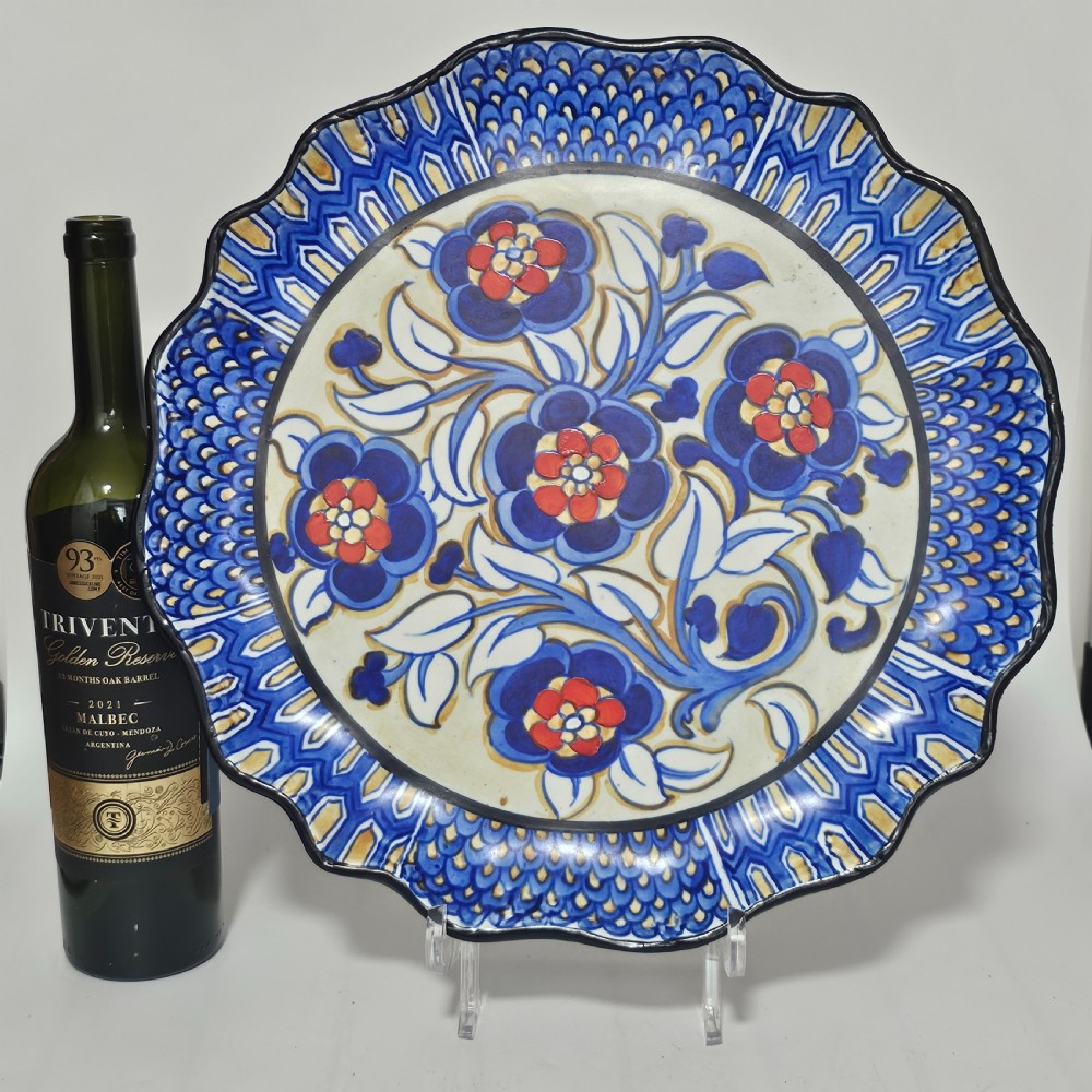 Highly Decorative 1930s Frederick Rhead Charger for Royal Cauldon 37.5 cm View III