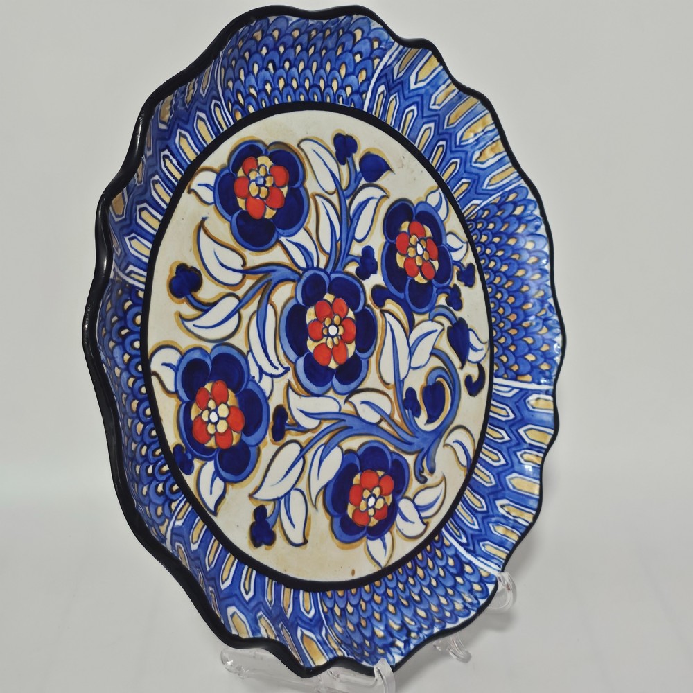 Highly Decorative 1930s Frederick Rhead Charger for Royal Cauldon 37.5 cm View X