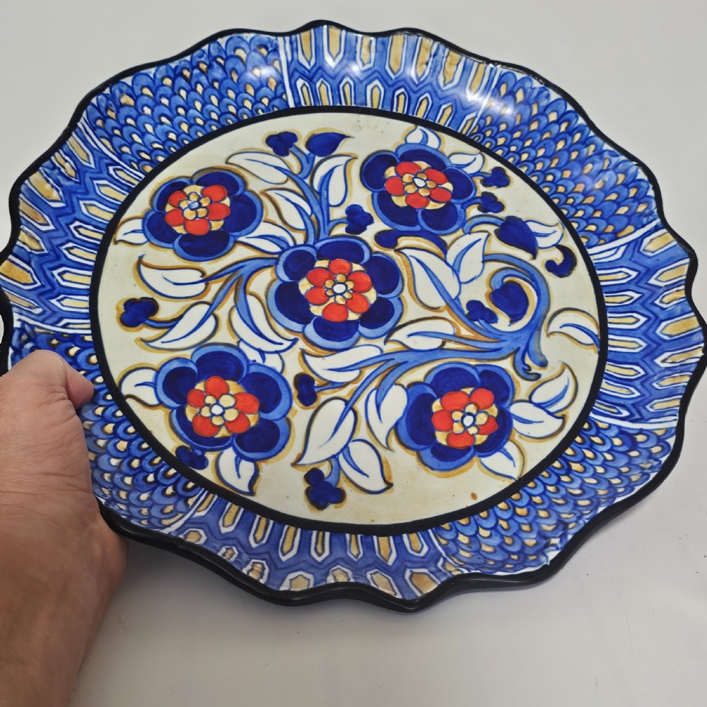 Highly Decorative 1930s Frederick Rhead Charger for Royal Cauldon 37.5 cm View XII