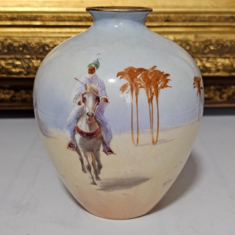 Attractive Signed Doulton Hand Painted Vase H.Allen for Harry Allen