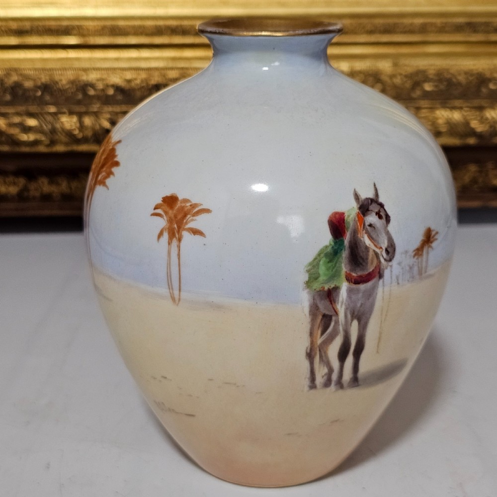 Attractive Signed Doulton Hand Painted Vase H.Allen for Harry Allen View II